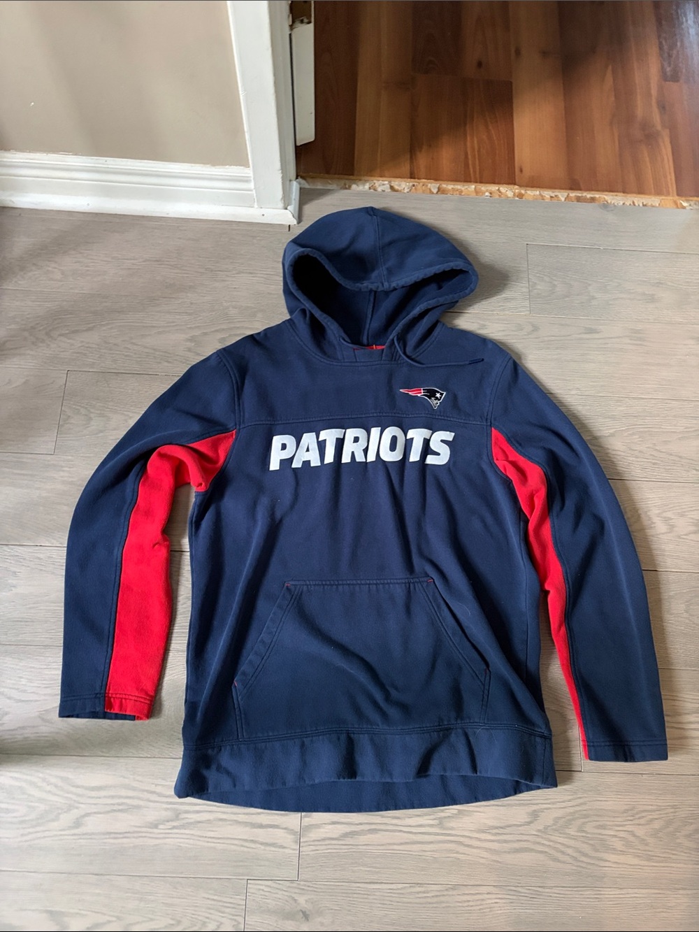 NFL Navy Hoodie with Red Trim - Team Apparel